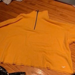 yellow hollister crop top